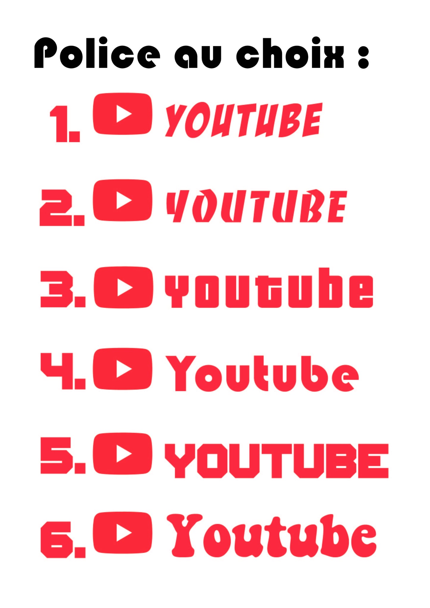 Kit de Stickers Youtube Personnalisable