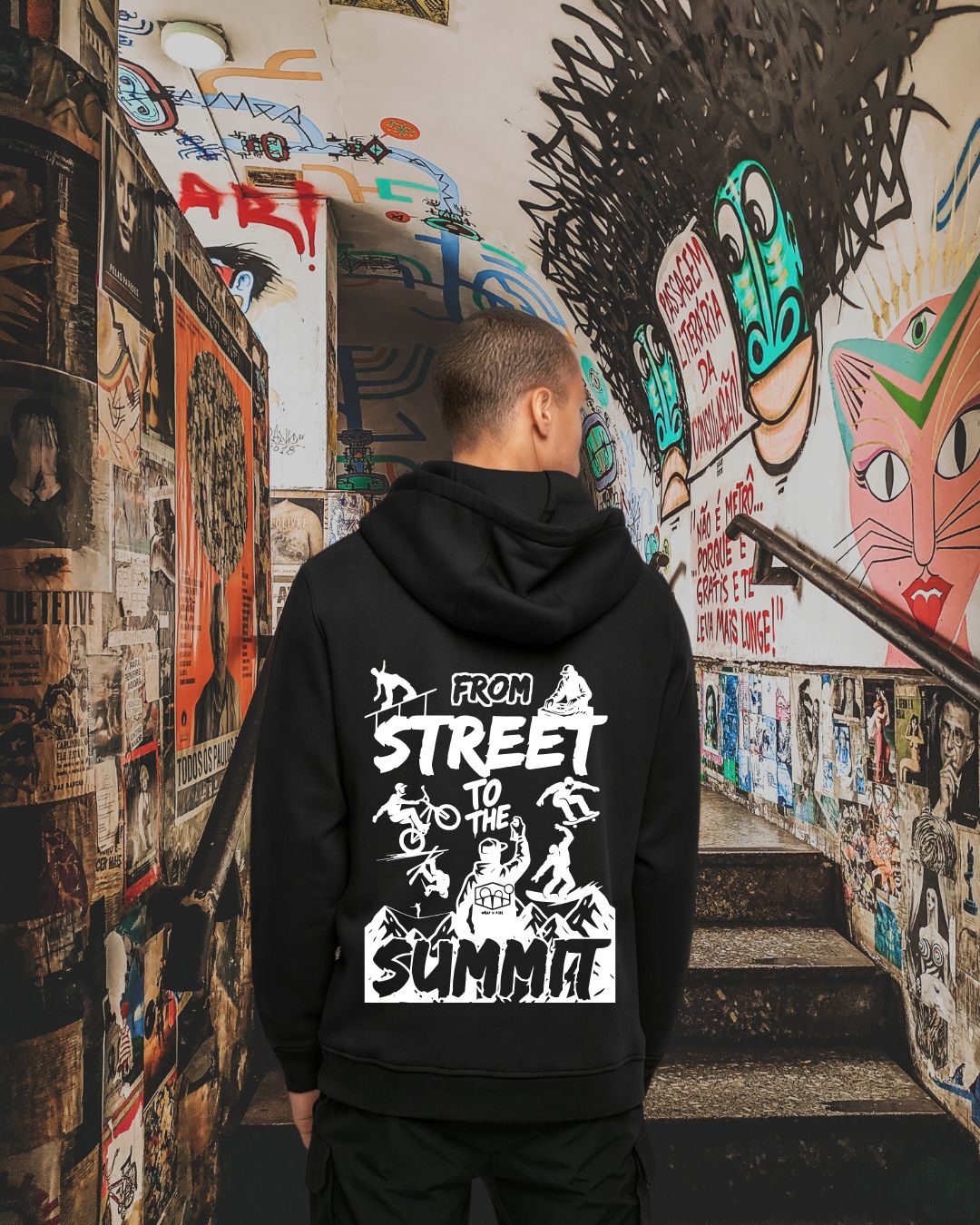 Hoodie Lourd Deep Black "From Street"