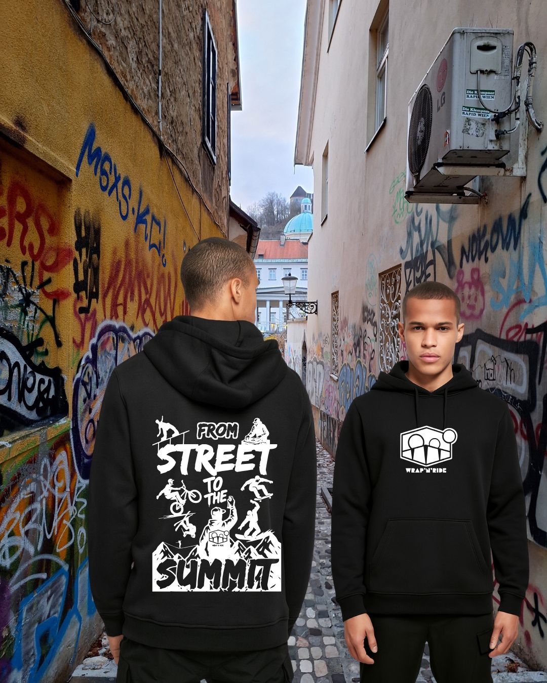Hoodie Lourd Deep Black "From Street"
