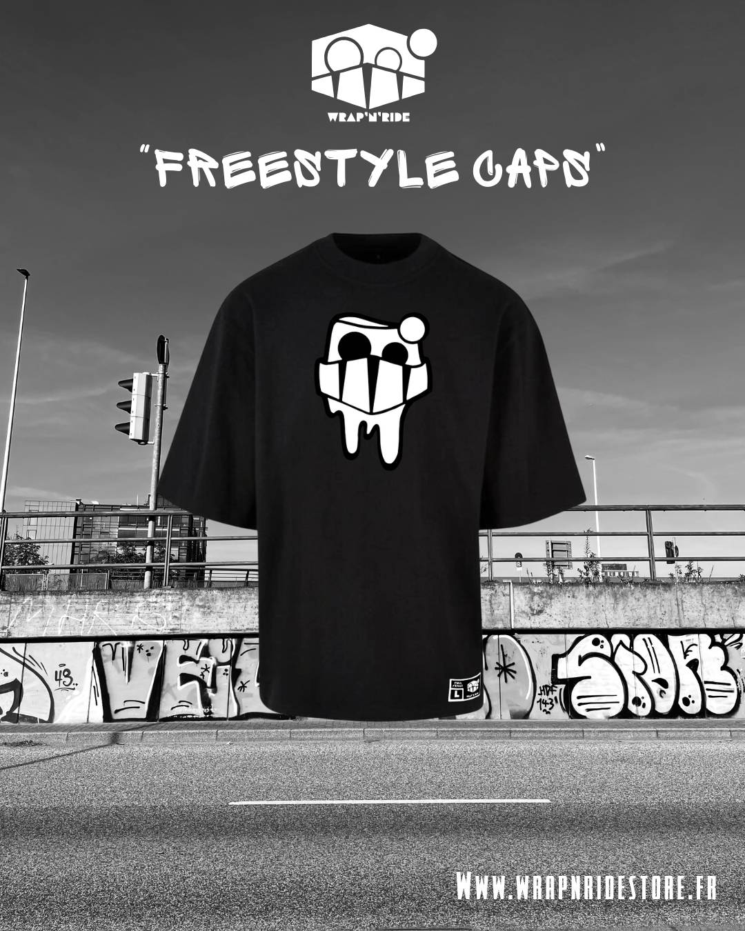 T-shirt Oversize Wrap’n’Ride "Freestyle Caps"