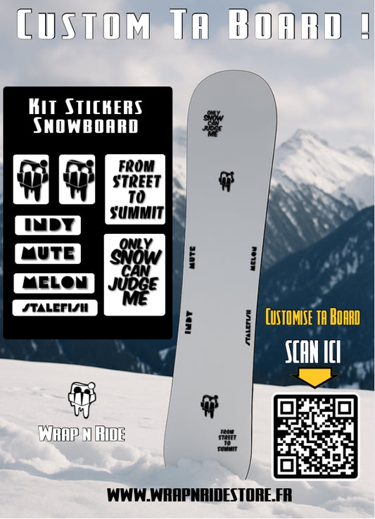 Kit Stickers Snowboard Wrap n Ride
