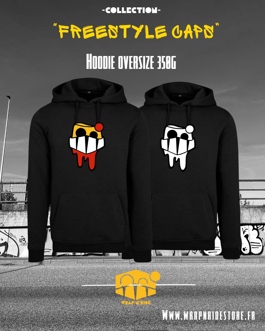 Hoodie Oversize Wrap’n’Ride "Freestyle Caps"