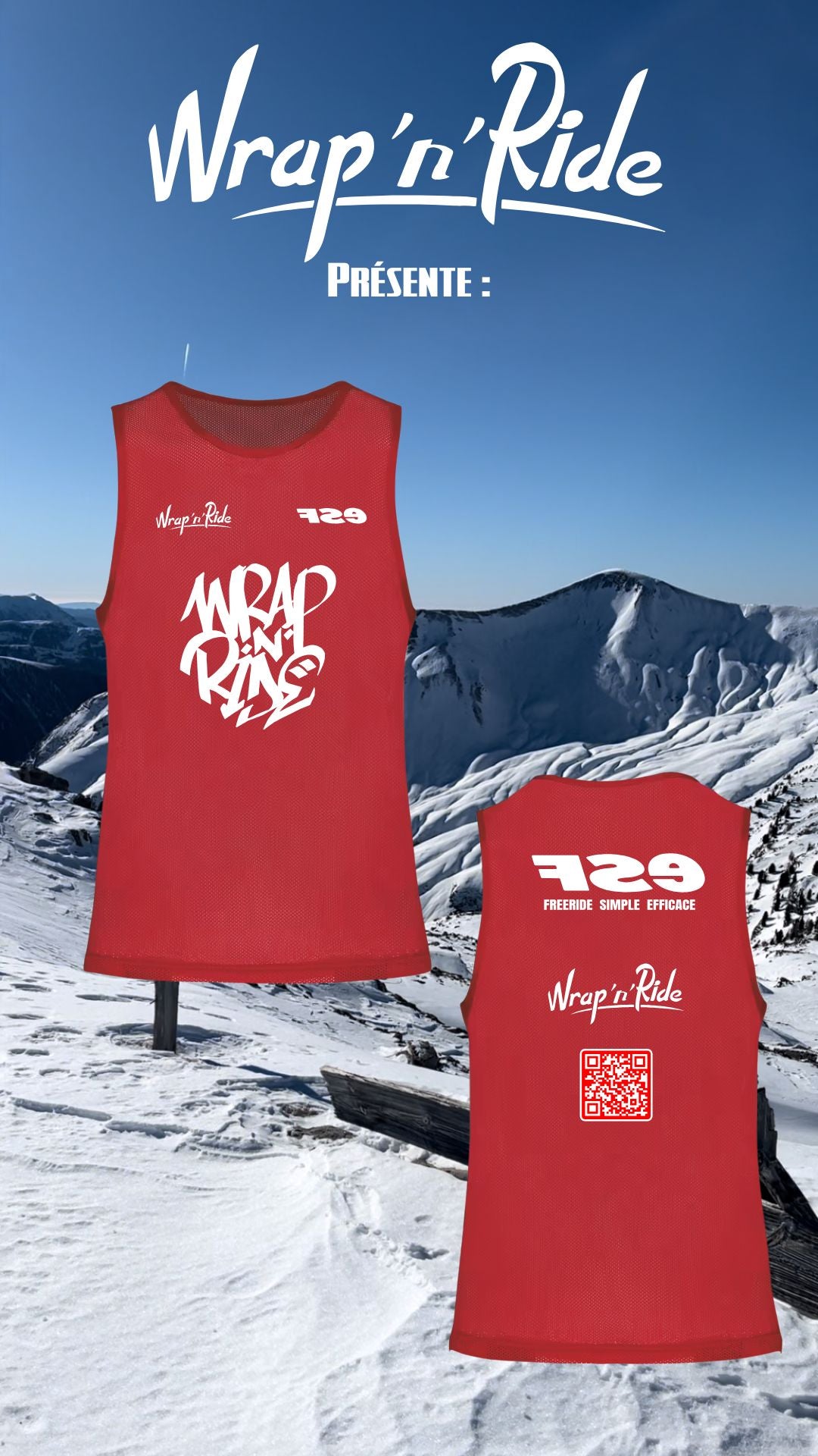 Débardeur Chasuble Custom "FSE" Freeride Simple Efficace